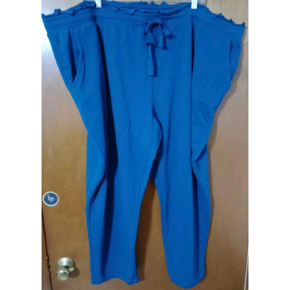 Candace Cameron Bure Regular Knit Pull-on Pant Peacock Green Plus Size 3X GUC
